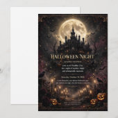 Invitation de fête modifiable pour une nuit d'Hall (Devant / Derrière)