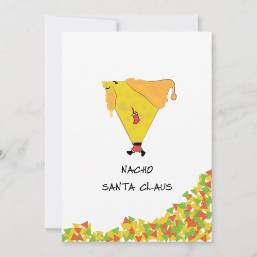 Invitation de fête Nacho Santa avec des Chips (Devant)