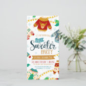 Invitation de fête numérique de Noël moche (Debout devant)