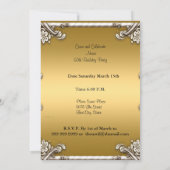 Invitation de fête or violet pour toutes occasions (Dos)