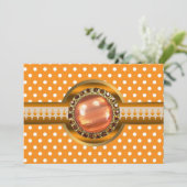 Invitation de fête ornée d'Orange (Debout devant)