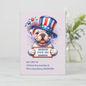 Invitation de fête patriotique mignonne (Debout devant)