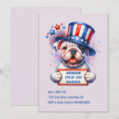Invitation de fête patriotique mignonne (Devant / Derrière)