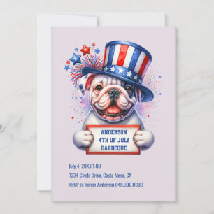 Invitation de fête patriotique mignonne