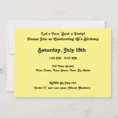 Invitation de fête personnalisable Taco Fiesta (Dos)