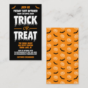 Invitation de fête personnalisable 'Trick or Treat