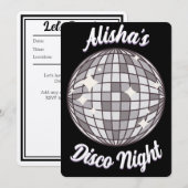 Invitation de fête personnalisée - Disco Anniversa (Devant / Derrière)