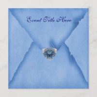 Invitation de fête personnalisée et ornée de bijou