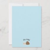 Invitation de fête personnalisée Kawaii Caca & PQ  (Dos)