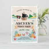 Invitation de fête pirate, Anniversaire pirate (Debout devant)
