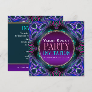Invitation de fête pour adultes à lumière noire ps