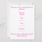 Invitation de fête pour bébé : adorable chaton 🐱 (Dos)