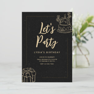Invitation de fête pour célébrer un anniversaire s