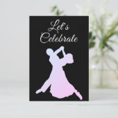 Invitation de fête pour couple dansant (Debout devant)