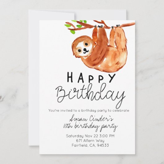 Invitation de fête pour enfant mignon (Devant)