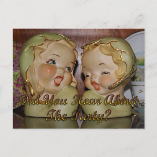 invitation de fête pour filles " commères " (Devant)