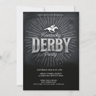 Invitation de fête pour le Kentucky Derby sur un t