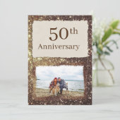 Invitation de fête pour les 50 ans de mariage avec (Debout devant)