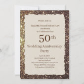 Invitation de fête pour les 50 ans de mariage avec (Dos)
