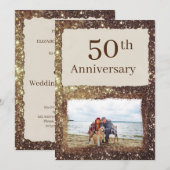 Invitation de fête pour les 50 ans de mariage avec (Devant / Derrière)