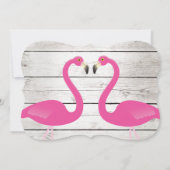 Invitation de fête pour les poules flamants roses  (Dos)