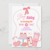 Invitation de fête pour pré-adolescente de style G (Devant)