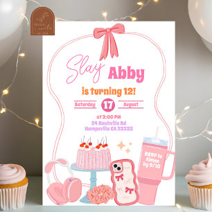 Invitation de fête pour pré-adolescente de style G
