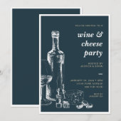 Invitation de fête pour toute occasion Vin & Froma (Devant / Derrière)