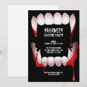 Invitation de fête pour un costume d'Halloween aux (Devant / Derrière)
