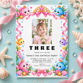 Invitation de fête pour un troisième anniversaire 
