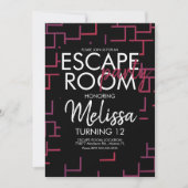 Invitation de fête pour une Escape Room moderne (Devant)