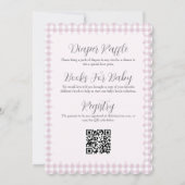 Invitation de fête prénatale pour bébé fille avec  (Dos)