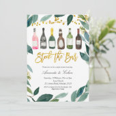 Invitation de fête prénatale pour couple avec verd (Debout devant)