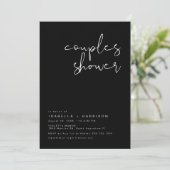 Invitation de fête prénatale pour couple minimalis (Debout devant)