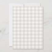 Invitation de fête prénatale rustique beige forêt (Dos)