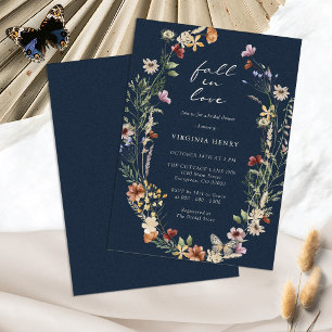 Invitation de fête prénuptiale Navy Fall In Love