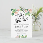 Invitation de fête prénuptiale pour couples Cactus (Debout devant)