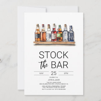 Invitation de fête prénuptiale pour couples Stock
