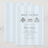 Invitation de fête prénuptiale pour gâteau vintage (Devant / Derrière)