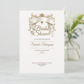 Invitation de fête prénuptiale royale dorée (Debout devant)