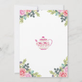 Invitation de fête prénuptiale thé dans un jardin (Dos)