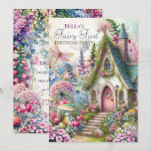 Invitation de fête principale Cottage Forêt Féeriq (Devant / Derrière)