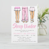 Invitation de fête pyjama tendance pour les adoles (Debout devant)