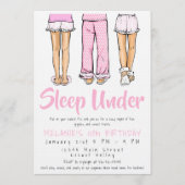 Invitation de fête pyjama tendance pour les adoles (Devant)
