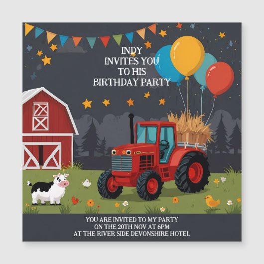 Invitation de fête que vous pouvez personnaliser à (Devant)