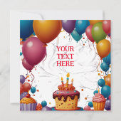 Invitation de fête que vous pouvez personnaliser à (Dos)