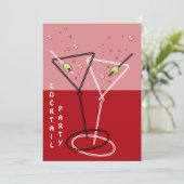 Invitation de fête rétro Cocktail (Debout devant)