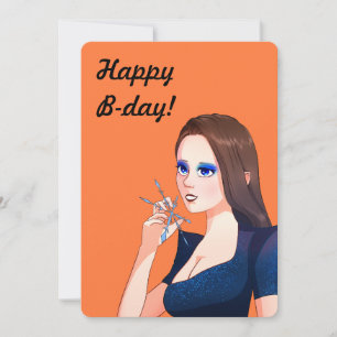 Invitation de fête rétro pour femme anniversaire