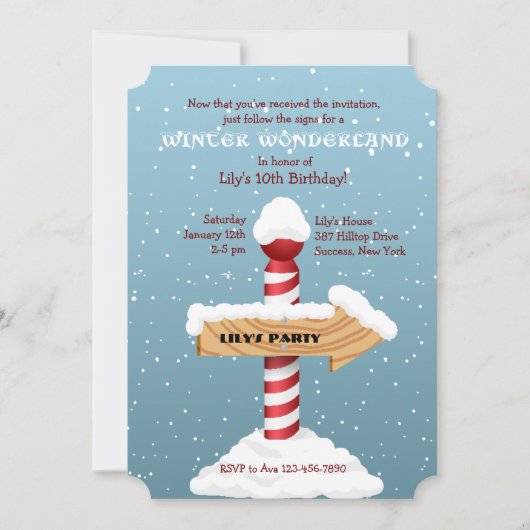 Invitation de fête 'Right This Way' (Devant)
