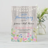 Invitation de fête rustique pour anniversaire de m (Debout devant)